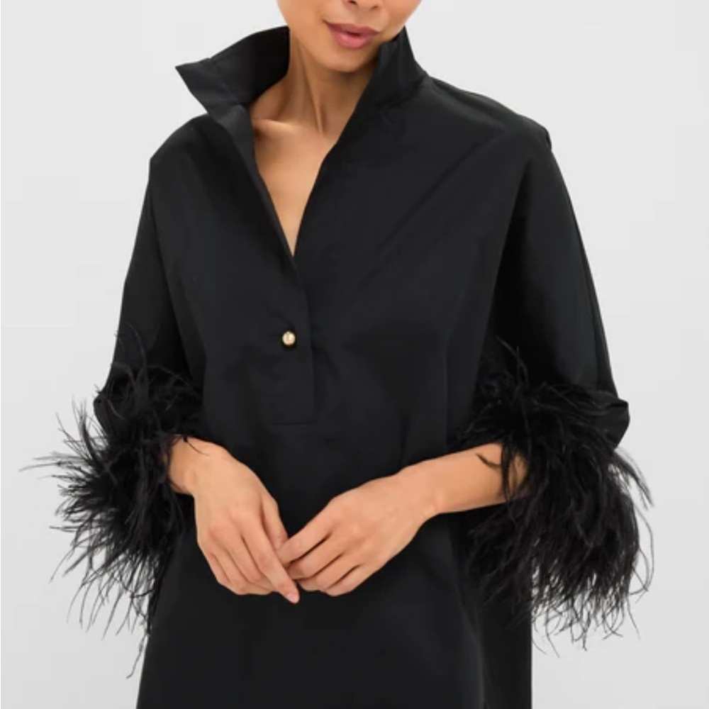 Tuckernuck Black Feather Blouse NWT